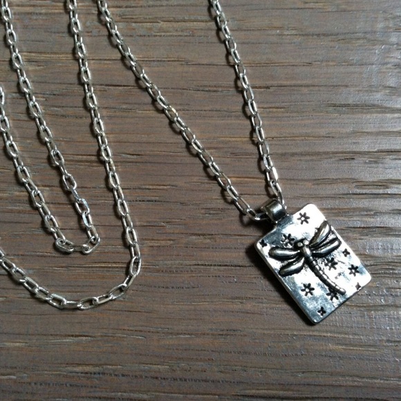 New Boho Silver tone dragonfly pendant Necklace - Picture 5 of 7
